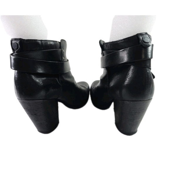 Rag & Bone Harrow Black Booties size 7 US (37.5 Eu) Women’s Boots Shoes Leather - Picture 7 of 9